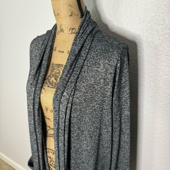 Athleta Pose Wrap Marled Cardigan Sweater Open Front Size L Athleisure Gym Yoga - Picture 2 of 9